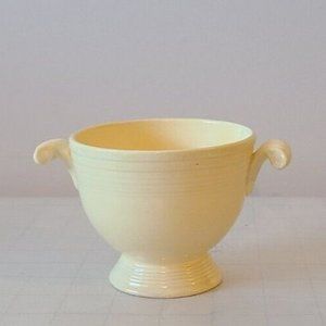 Vintage Fiesta Ware Ivory Sugar Bowl ~ no lid ~ Fiestaware Homer Laughlin China